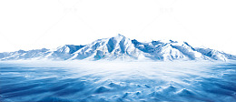 雪山海洋交融景象