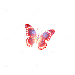 霓虹发光蝴蝶数字艺术