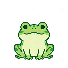 卡通青蛙简笔画图案设计素材