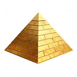 金色金字塔3D建模素材