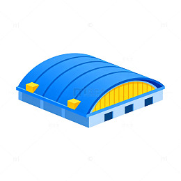 卡通风格体育馆建筑设计模型