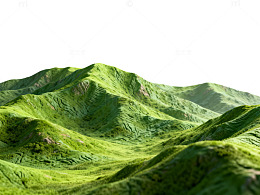 绿色山脉风景模型图