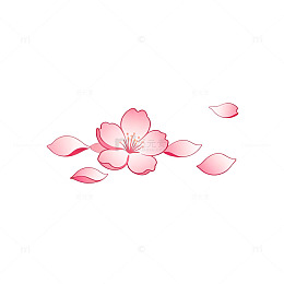 粉色樱花矢量图案插画