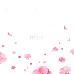 樱花飘落春天背景设计素材