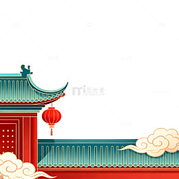 中国风古建筑图案装饰元素