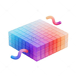 多彩立方体创意设计图案
