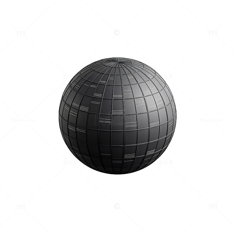 黑色球体3D模型设计素材