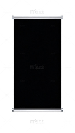 黑色卷帘窗帘装饰素材