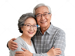 温馨老年夫妻合影写真