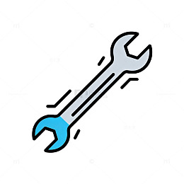 简约风工具维修图标矢量素材