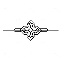 对称花纹装饰图案矢量素材