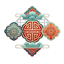 传统中国风图案装饰元素设计素材