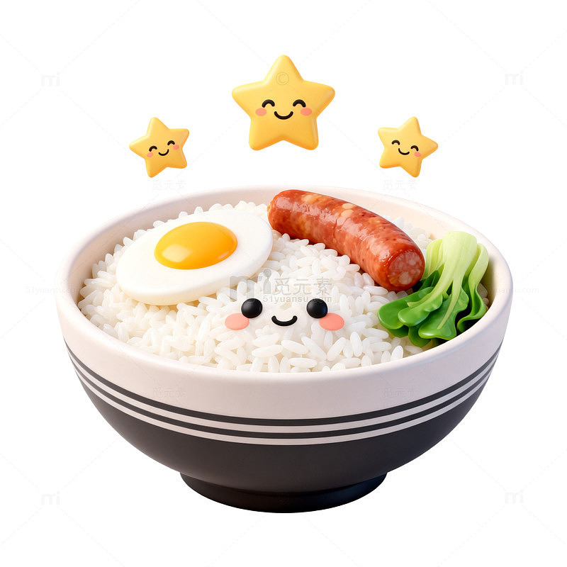 可爱卡通米饭便当设计