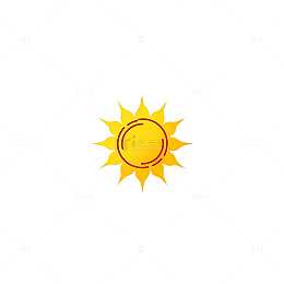 简约太阳图标矢量素材