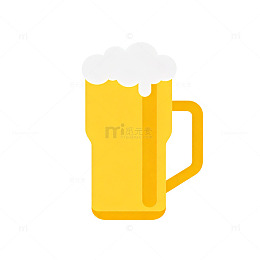 简约风啤酒杯图标设计元素