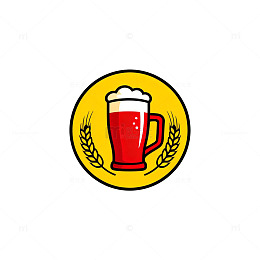 啤酒标志卡通图标设计素材