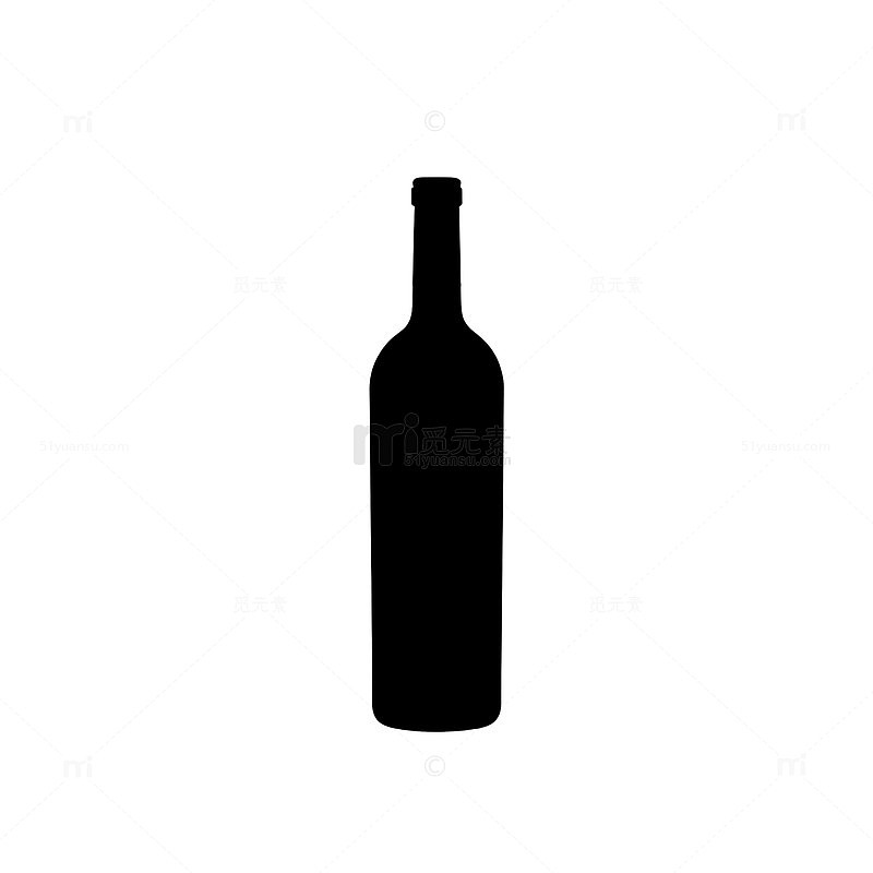 简约酒瓶图标设计素材