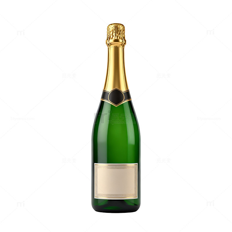 绿色香槟酒瓶