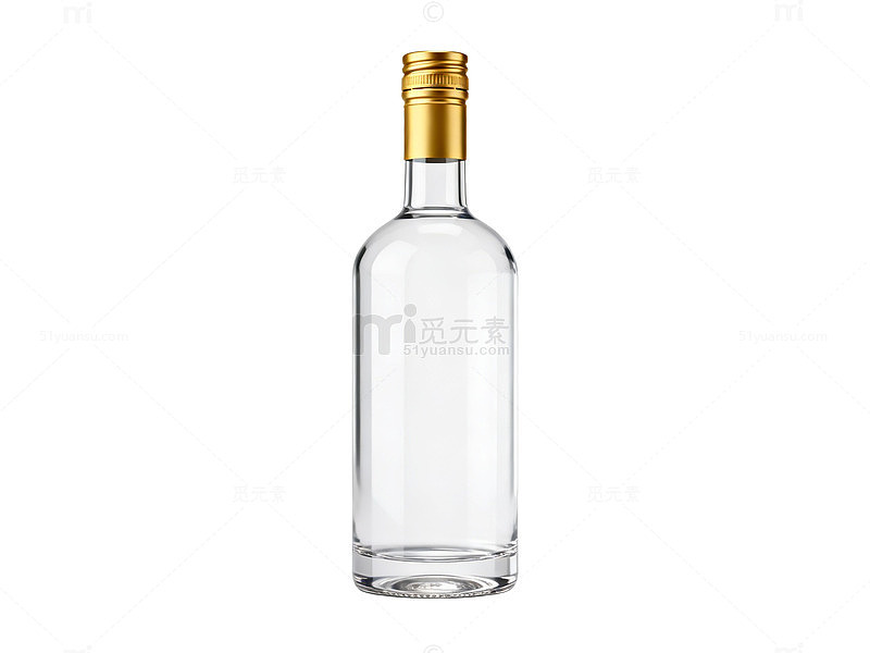 简约透明酒瓶设计样机