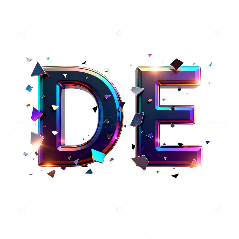 炫酷字母DE艺术效果设计素材