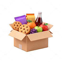 卡通食品礼盒设计素材