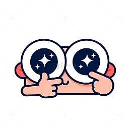 卡通眼睛图案设计元素