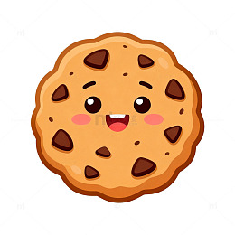 可爱卡通巧克力饼干插画素材