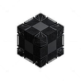 立体魔方科技感设计元素