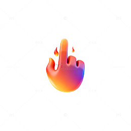 火焰手指抽象艺术图案