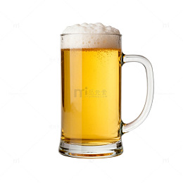透明玻璃杯啤酒图案设计元素