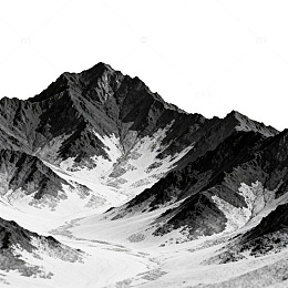 黑白风雪山风光片
