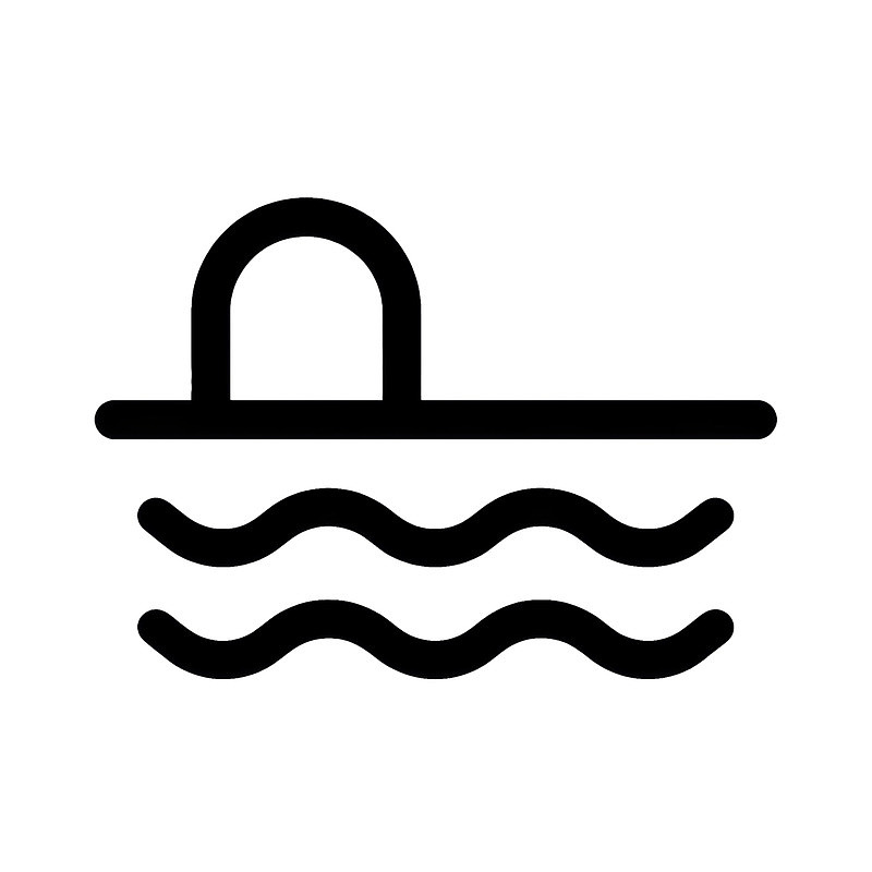 泳池水面波纹图标图片