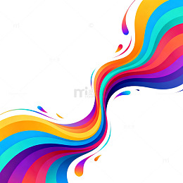 彩色流动抽象艺术矢量图