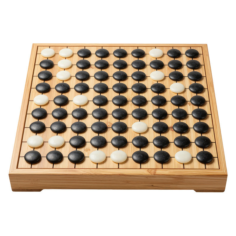 围棋棋盘黑白棋子布局
