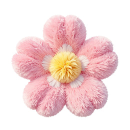 粉色毛绒花朵装饰图片