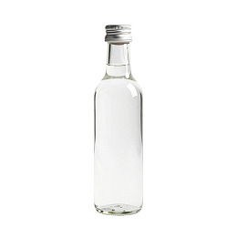 透明玻璃瓶配银色瓶盖