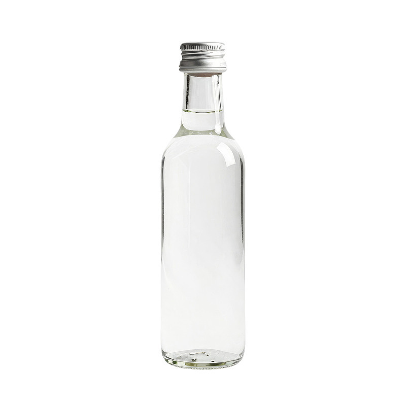 透明玻璃瓶配银色瓶盖