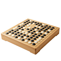 围棋棋盘与黑白棋子图片