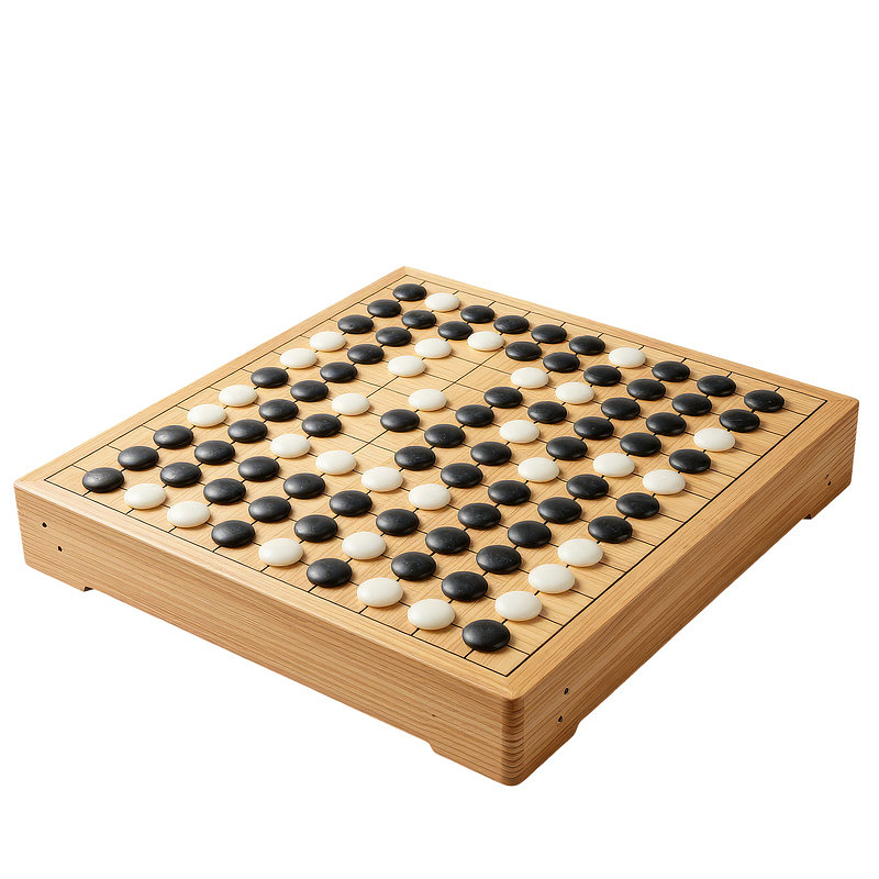 围棋棋盘与黑白棋子图片