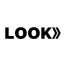 黑色大写字母'LOOK'及箭头符号