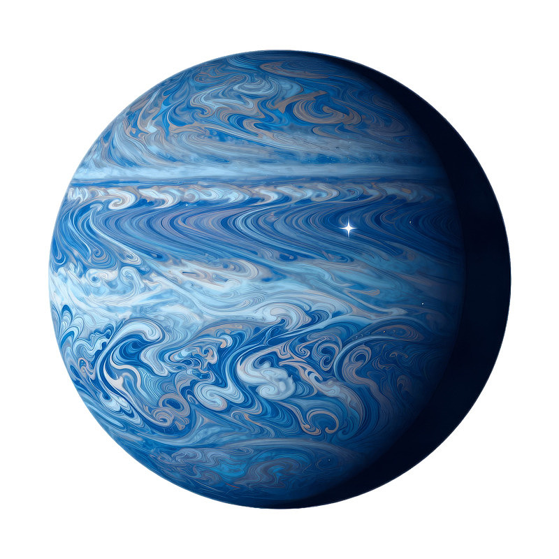 蓝色漩涡状星球表面图片