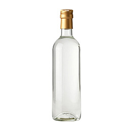 透明玻璃酒瓶配金色瓶盖