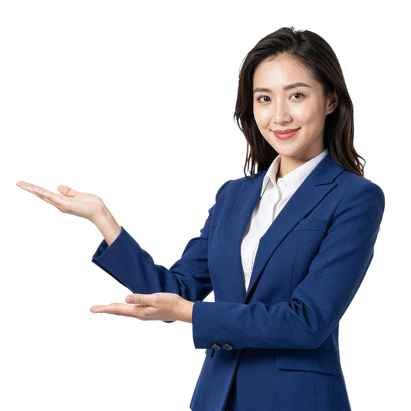 商务女性展示手势图片