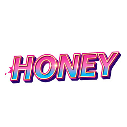 彩色立体文字'HONE'艺术设计