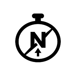 指南针图标带禁止符号