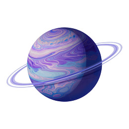 紫色漩涡行星与光环图片