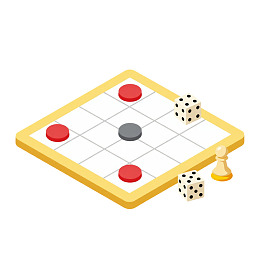 棋盘游戏与骰子组合图片
