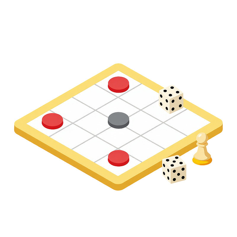 棋盘游戏与骰子组合图片
