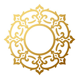 金色圆形花纹装饰图案