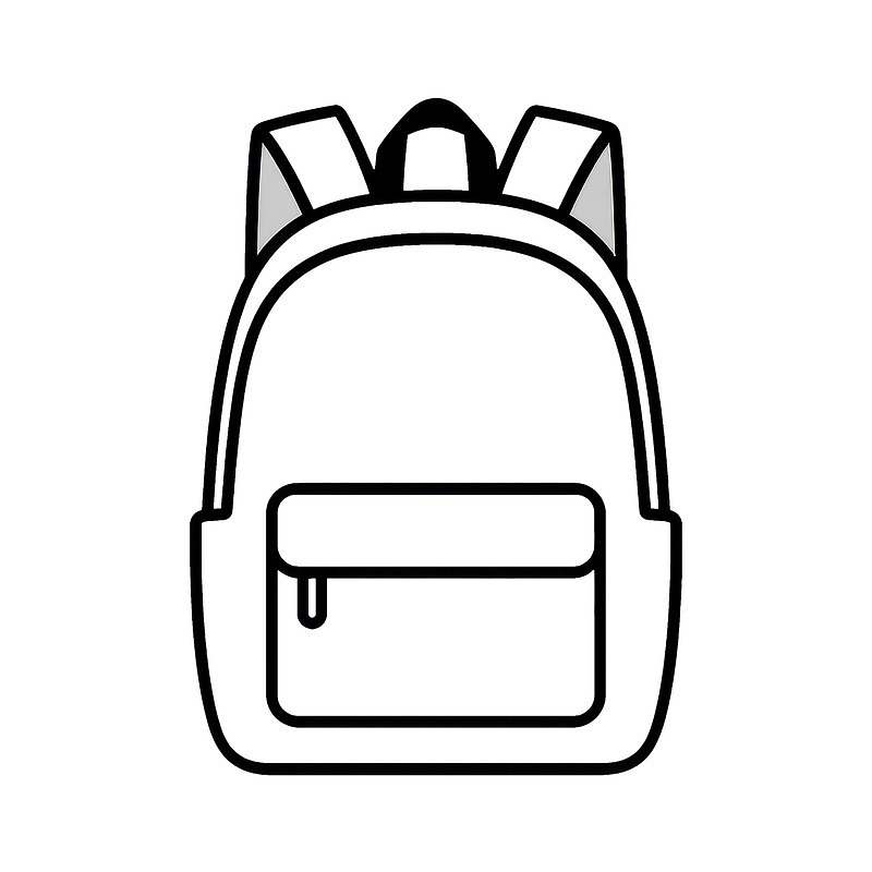 简洁线条风格背包图标